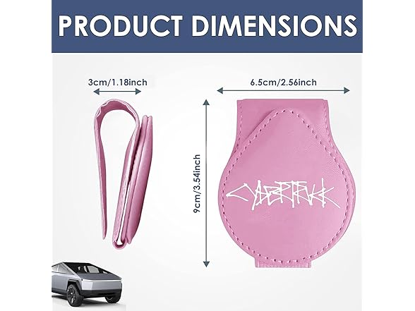 Tesla Cybertruck Sunglass Holder Pink