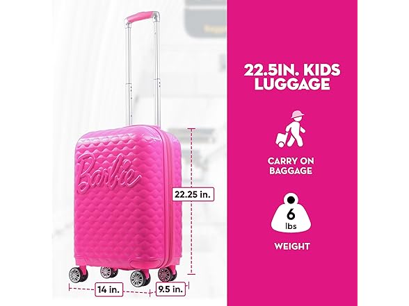 FUL Barbie 22.5 Inch Carry On Luggage