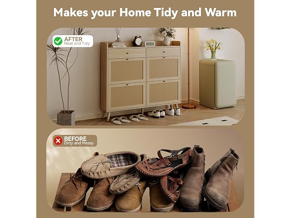 dainslef Shoe Storage Cabinet Oak