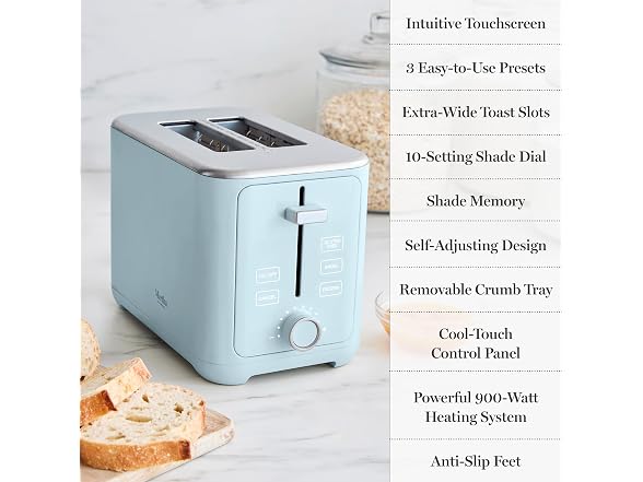 Martha Stewart 2-Slice Toaster Sky Blue