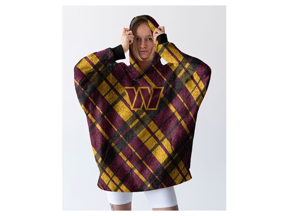 NFL Sherpa Flannel Hoodie Blanket - Choose Team