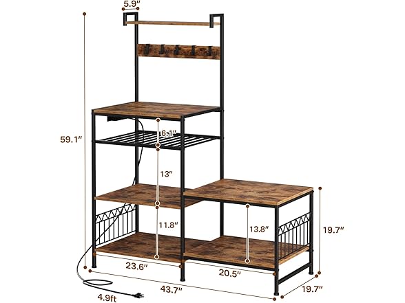Mini Fridge Stand Coffee Bar Cabinet