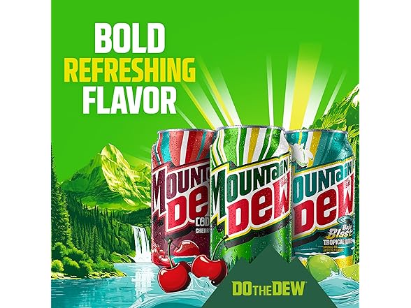 12PK Mountain Dew, Baja Cabo Citrus Zero Sugar