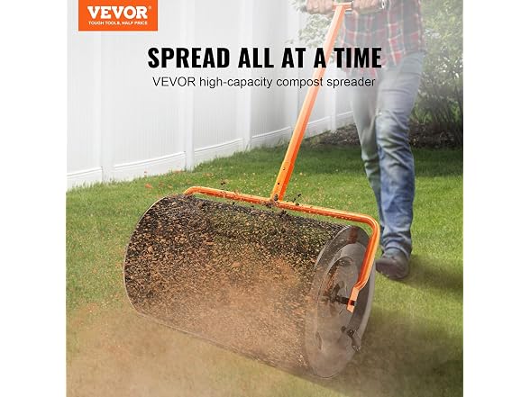 Compost Spreader, 24.4-25.6" Height Adjustable