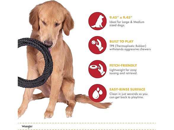 Wrangler Foam Coiled Rope Dog Chew Toy