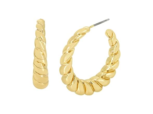 Steve Madden Croissant Hoop Earrings