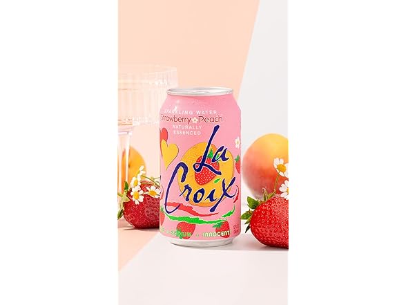 8PK La Croix Sparkling Water, Strawberry Peach
