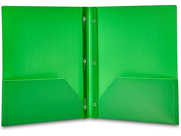 Amazon Basics Heavy Duty Plastic 2 Pocket Folder, 144Pk