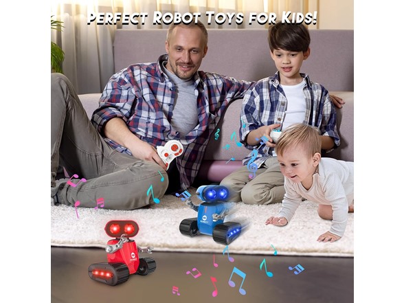 UFLYTOO LA RC Robot Toy w/ LED Eyes Music & Dance