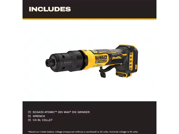 Dewalt DCG420B ATOMIC 20V MAX Cordless Die Grinder