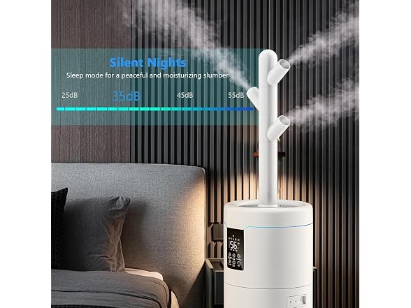 White Hiswelle 4.5Gal Large Room Humidifier