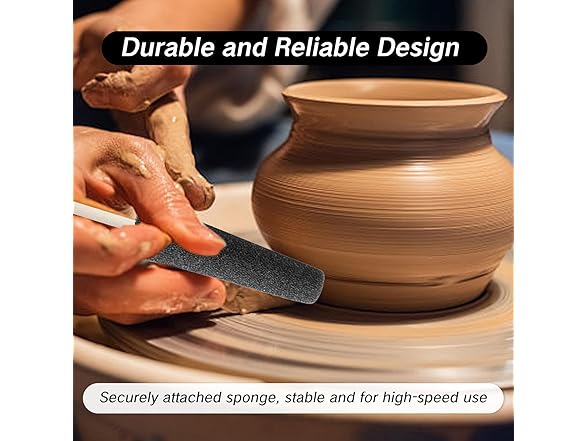 2Pcs Pottery Sponges on a Stick for Clay Throwing