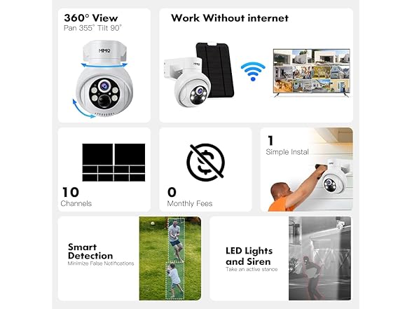 MMQ 4MP PTZ Solar Security Camera