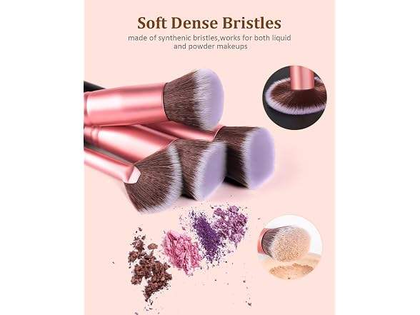 Bestope Pro Makeup Brush Set 16 Piece Black