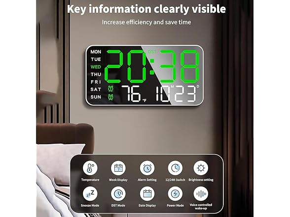 Sohodoo Led Digital Wall Clock