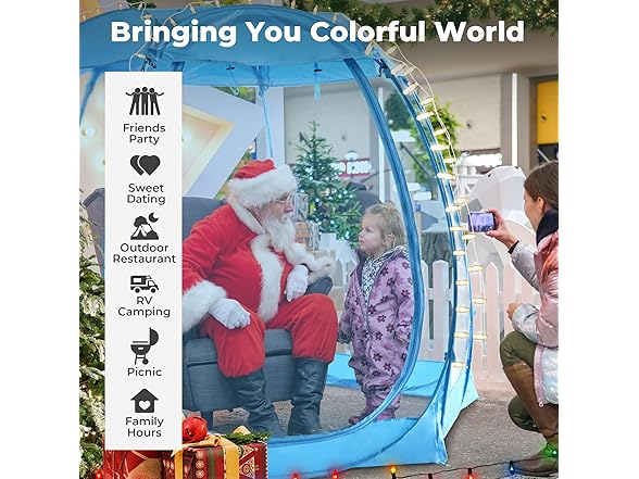 Pop Up Bubble Tent for 4-8 People 10x10ft