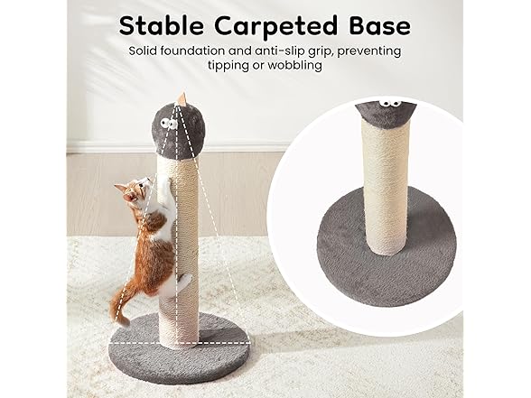 Cat Scratching Post for Small Space, 22''