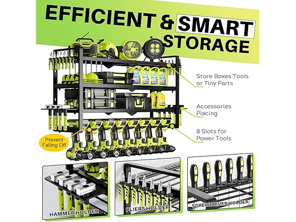 Garage Storage Cordless Tool Organizer
