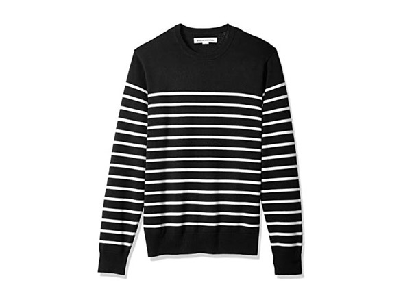 Black White Placed Stripe