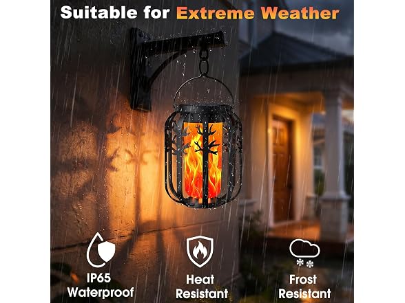 KagoLing Solar Flame Lantern 4Pk