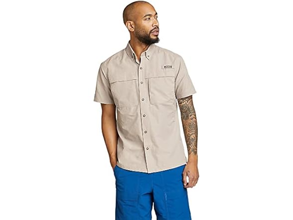 Eddie Bauer Men (L) Short Sleeve Ripstop Shirt