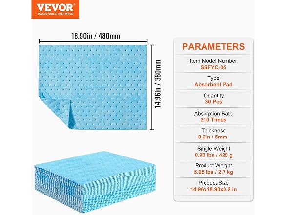 Spill Absorbent Pads, Water Absorbing Mat Pad