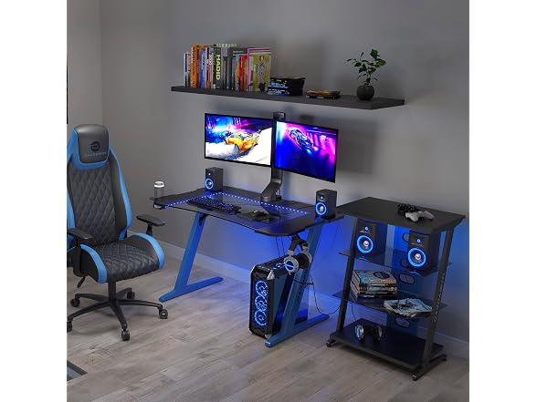 Dardashti Z-Shape Gaming Desk, Blue
