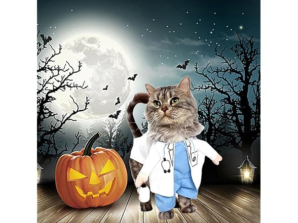 Dog Cat Doctor Costume, Funny Pet Doctor Hal