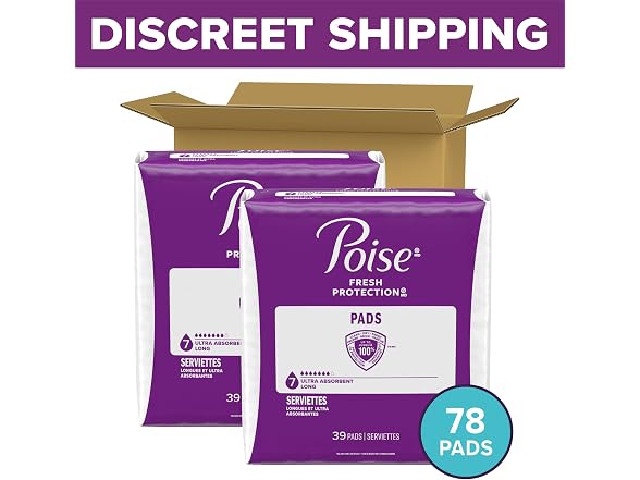 Poise | Incontinence Pads for 78 ct
