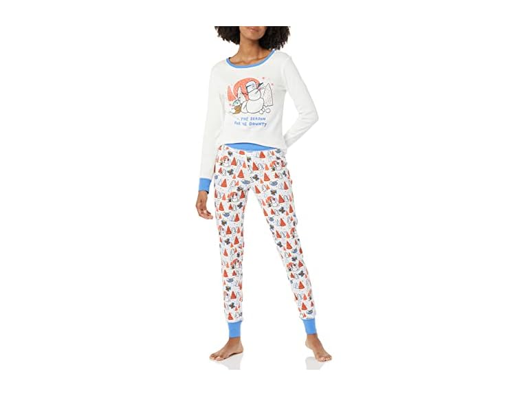 Amazon Essentials Disney | Marvel | Star Wars Women's Snug-Fit Cotton Pajama Sleepwear Sets, Star Wars Mando Winter - Womens Snug-fit, X-Large