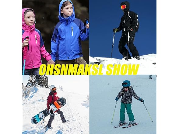 OHSNMAKSL Boy's Waterproof Ski Jacket