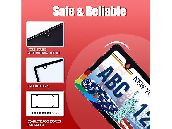 Rainbow Pride License Plate Frame 2Pk