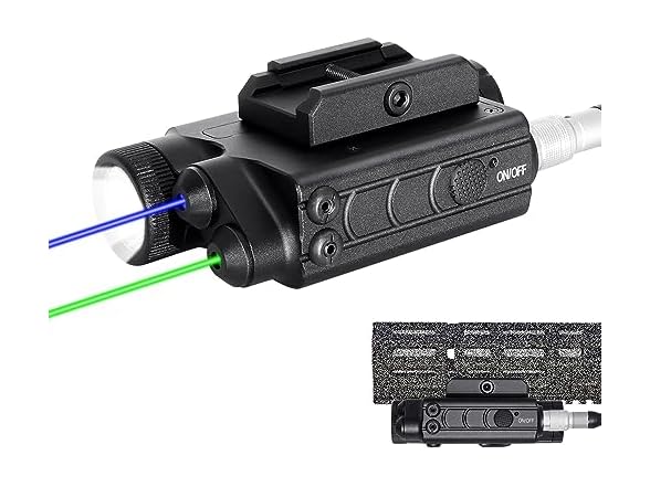 1200 Lumens Tactical Flashlight Dual Laser Combo
