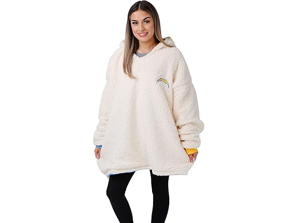 LOS ANGELES CHARGERS Reversible Oversized Sherpa Hoodie