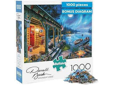 $7.99, Was $15, 46% Off! Moonlight Lodge - 1000 Piece Puzzle dealfomo