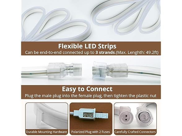 Areful LED Neon Lights Outdoor, 16.4ft