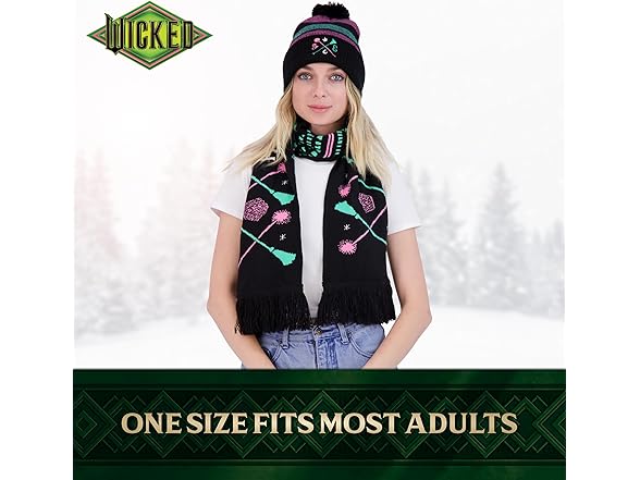 Wicked Beanie Hat and Scarf Set