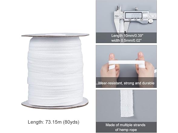 NBEADS 80 Yards(73m)/Roll 3/8" Wide Cords