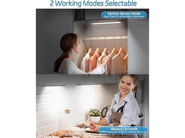 (2 Pack) HIBOITEC Under Cabinet Lighting