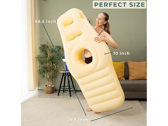 Zone Tech Pregnancy Pool Float with Belly Hole Tan