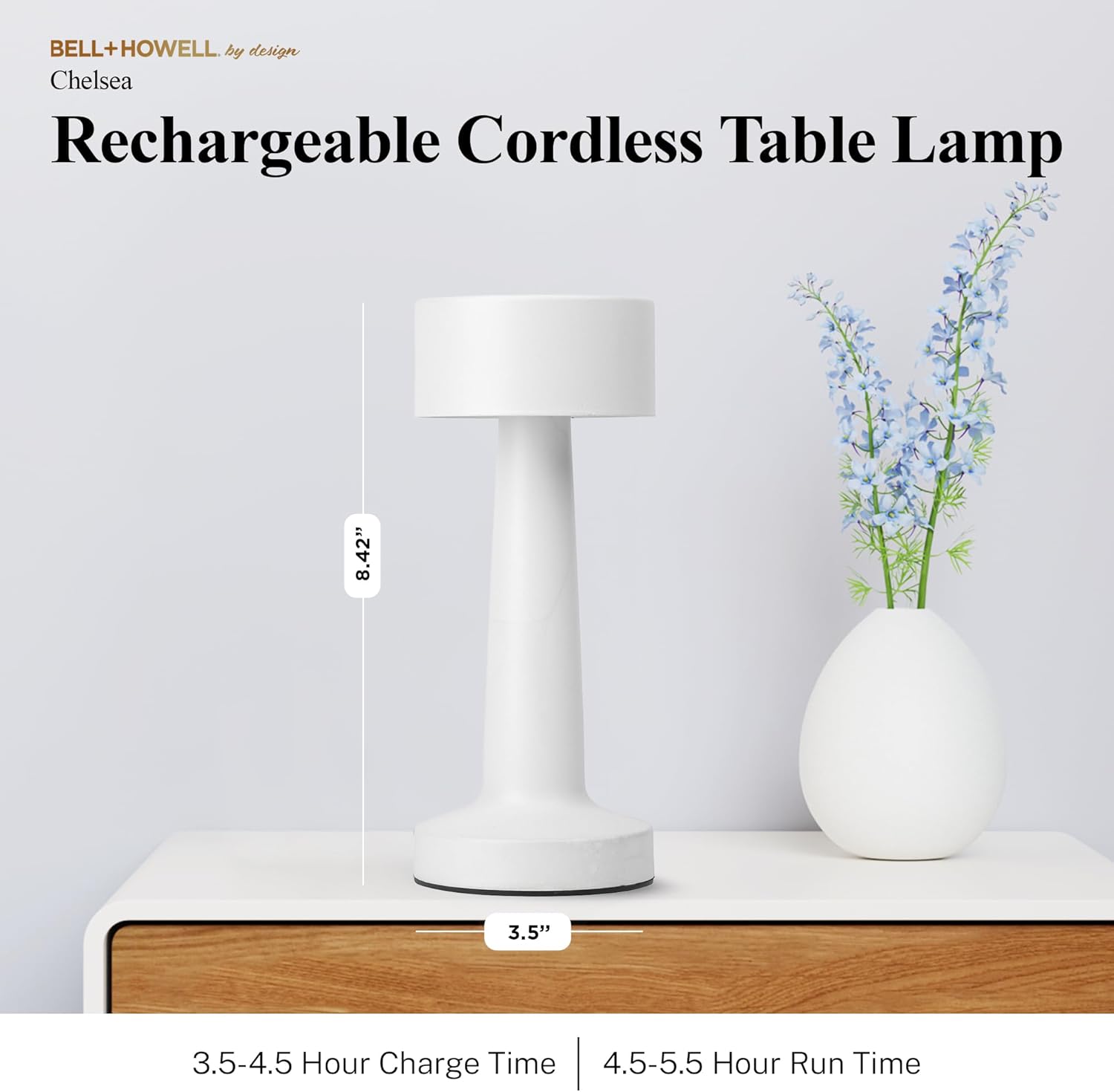 Bell+Howell Chelsea Cordless Table Lamp - Gallery 16