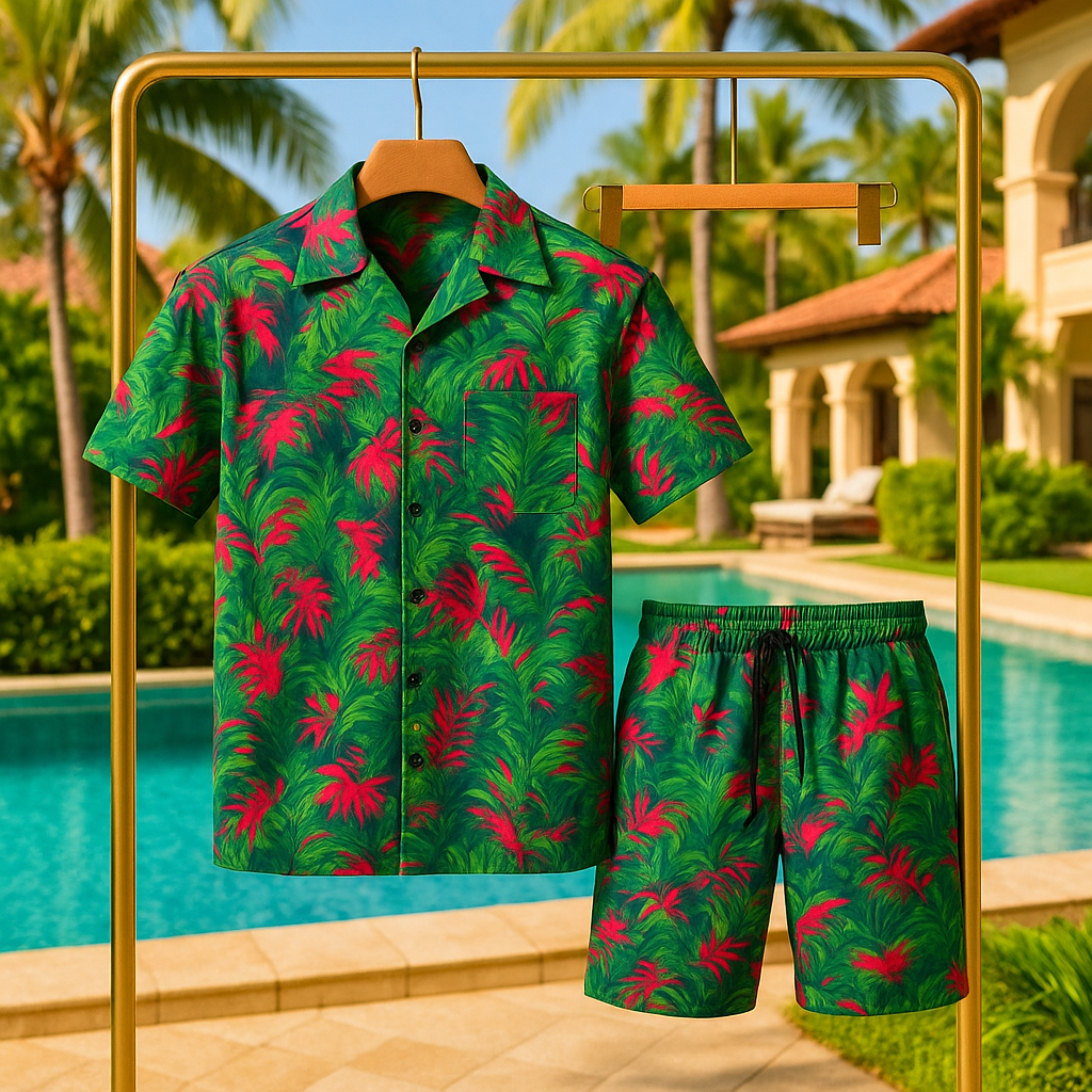 2Pc Mens Top & Bottom Beach Set - Gallery 59