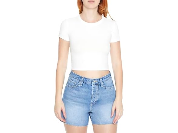 Forever 21 Cropped Rib-knit Tee