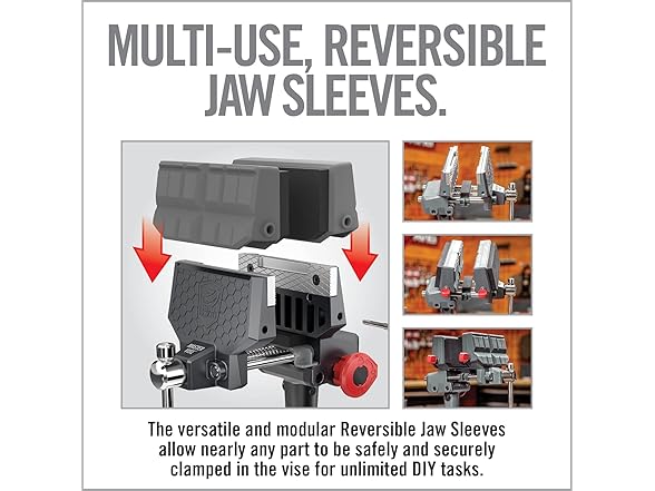 Real Avid 360° Swiveling Bench Vise Grey