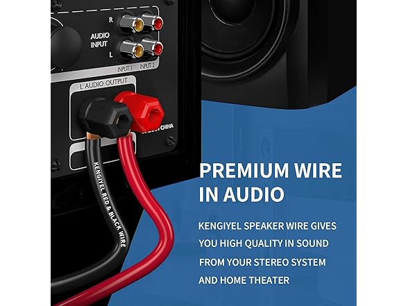 KENGIYEL Speaker Wire 14 Gauge 150FT