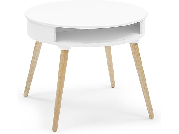 Kids Storage Table & 2-Chair Set White