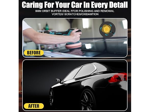 Vkdemer Cordless Car Buffer Polisher