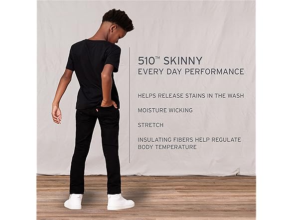 Levi's Boys 510 Skinny Fit Performance Jeans, 8