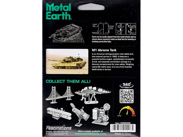 Metal Earth M1 Abrams Tank 3D Metal Model - Gallery 3