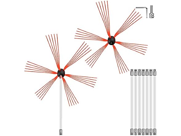 Chimney Sweep Kit 26FT Length, Chimney Brush Kit